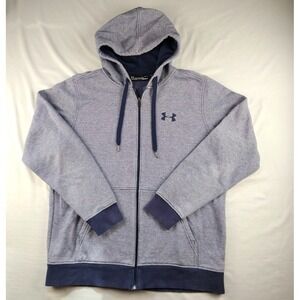 Under Armour Cold Gear Full Zip Hooded Jacket Sz L Women's in Black Fleece Lined